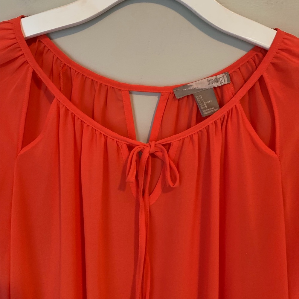 Forever 21 orange size S blouse - Picture 4 of 11